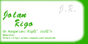 jolan rigo business card